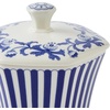 image:imageSpode Blue Italian Porcelain Lidded Hexagonal Vase 57Inch Decorative Accent with Imari Border amp Cobalt Detailing for Elegant Display amp Storage  Great Urn for Gifting Wedding CenterpiecesSteccato