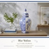 image:imageSpode Blue Italian Porcelain Vase  155 Inch Statement Jar with Floral Motifs amp Lid  Blue amp White Classic European Style for Home Centerpieces amp Decorative Accents Ideal Wedding Gift