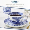 image:imageSpode Blue Italian Teacup and Saucer  Set of 4 Jumbo Mugs  Coffee Mug  20 Ounce Cup for Tea Lattes Espressos and Hot Beverages  Blue and White  Dishwasher SafeBlue