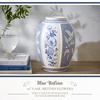image:imageSpode Blue Italian Vase 10Inch Porcelain Decorative Accent with British Flowers  Classic Blue for Elegant Home Decor amp Floral Arrangements Centerpiece Table Vessel for Pampas Grass Lily Flower