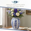 image:imageSpode Blue Italian Vase 10Inch Porcelain Decorative Accent with British Flowers  Classic Blue for Elegant Home Decor amp Floral Arrangements Centerpiece Table Vessel for Pampas Grass Lily Flower