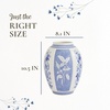 image:imageSpode Blue Italian Vase 10Inch Porcelain Decorative Accent with British Flowers  Classic Blue for Elegant Home Decor amp Floral Arrangements Centerpiece Table Vessel for Pampas Grass Lily Flower