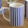 image:imageSpode Steccato Collection  12oz Coffee Mug with Large Handles Stripe Cobalt Blue Set of 4  Fine Earthenware  Dishwasher and Microwave Safe  Cup For Coffee Tea Latte and Hot Chocolate4