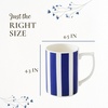 image:imageSpode Steccato Collection  12oz Coffee Mug with Large Handles Stripe Cobalt Blue Set of 4  Fine Earthenware  Dishwasher and Microwave Safe  Cup For Coffee Tea Latte and Hot Chocolate1
