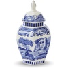 image:imageSpode Blue Italian Porcelain Lidded Hexagonal Vase 57Inch Decorative Accent with Imari Border amp Cobalt Detailing for Elegant Display amp Storage  Great Urn for Gifting Wedding CenterpiecesBlue Italian