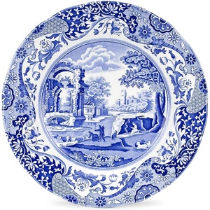 image:imageSpode Blue Italian Dinner Plate  105 Inch  Fine Earthenware  Microwave and Dishwasher Safe  Made in England