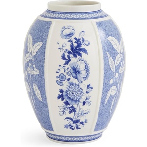 image:imageSpode Blue Italian Porcelain Lidded Hexagonal Vase 57Inch Decorative Accent with Imari Border amp Cobalt Detailing for Elegant Display amp Storage  Great Urn for Gifting Wedding CenterpiecesBritish Flowers