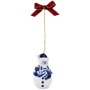 image:imageSpode Blue Italian Snowman Ornament  Festive Decoration Novelty Bauble for Seasonal Decor  Ideal Holiday Keepsake Ornament for Christmas  Decorative Piece for Home Decoration35 H x 2 L x 2 W