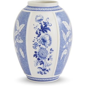 image:imageSpode Blue Italian Vase 10Inch Porcelain Decorative Accent with British Flowers  Classic Blue for Elegant Home Decor amp Floral Arrangements Centerpiece Table Vessel for Pampas Grass Lily Flower