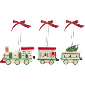 image:imageSpode Christmas Tree 3Piece Train Ornament Durable Holiday Ornament for Festive Decor amp Winter Wonderland Display  Sleek Seasonal Ornaments for Tree Mantel Holiday Home Decoration